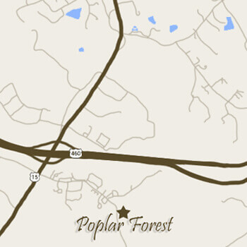 Poplar Forest Location in Farmville, Virginia